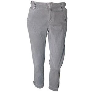 EDDIE BAUER Shaw Light Corduroy Capri Crop Pant Utility Grey